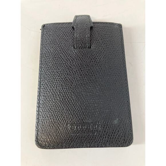 FERRARI SMALL BLACK LEATHER MENS CARD WALLET - Picture 3 of 14